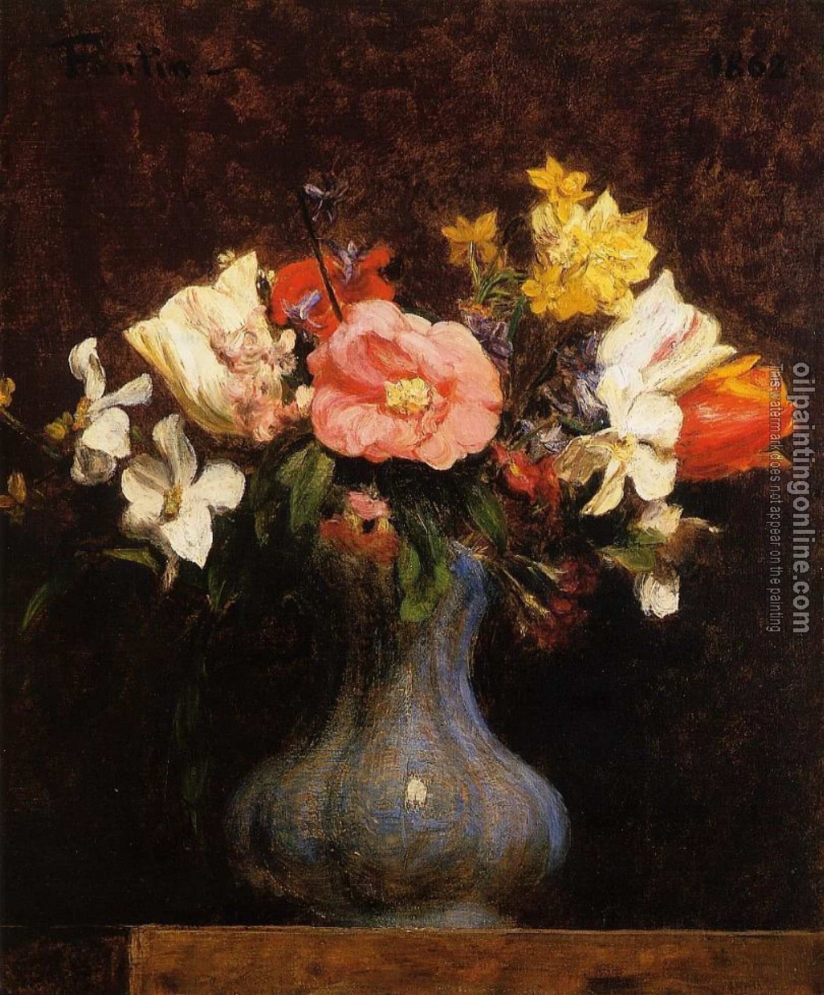Fantin-Latour, Henri - Flowers Camelias and Tulips